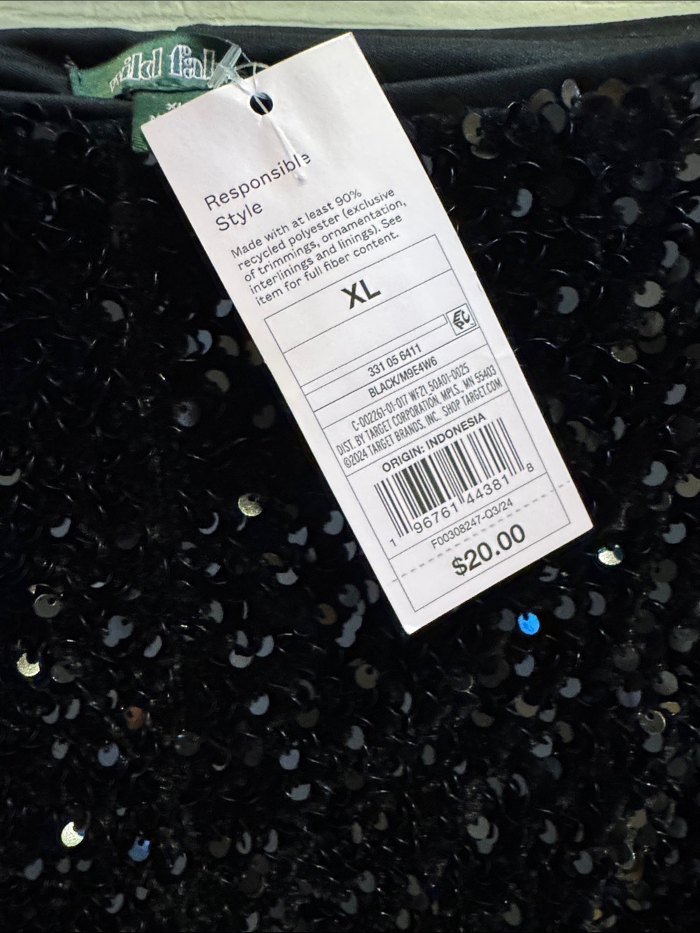 wild fable Black Sequin Bike Shorts - Picture 7 of 7
